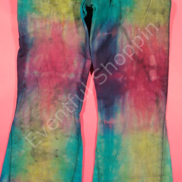 Vintage Levis Mod Flare Jeans Mens 30 Tie Dye Well Worn Scovill 80s - Picture 14 of 15